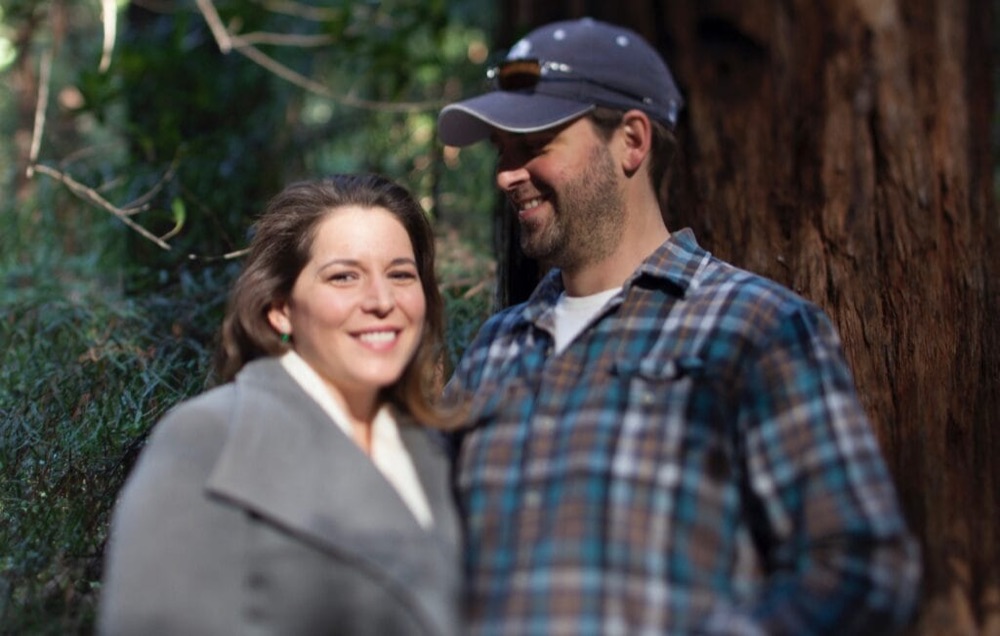 Sara and Henry together beside a tree
