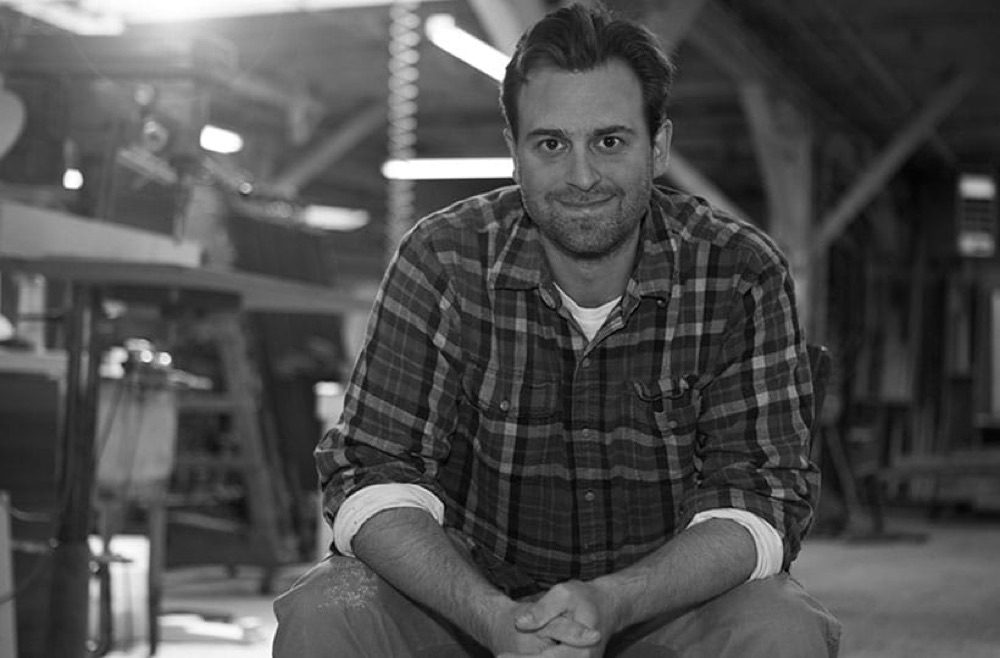 Henry in his furniture workshop