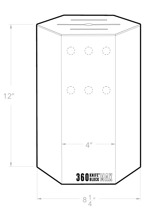 360 Knife Block Max Black
