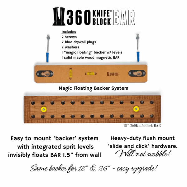 360KnifeBlock™ BAR - Highly Figured 18" - Image 5