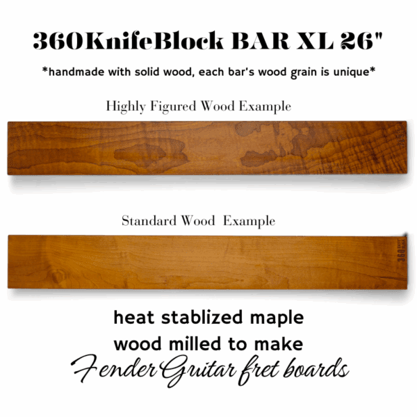 360KnifeBlock™ BAR - Guitar Wood 26" - Image 7